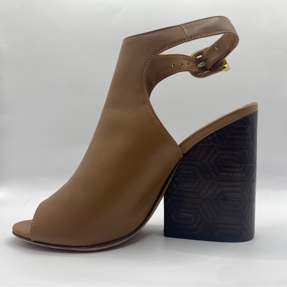 NIB Tory Burch “Grove” Peep-Toe Ankle Booties in Royal Tan Size 5 - Picture 5 of 8